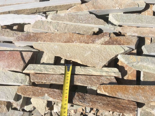 Горбушка златолит золотистый для облицовки купить в Асбесте