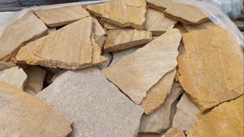 Плитняк златолит жёлтый для цоколя купить в Асбесте