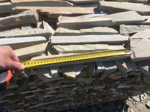 Горбушка златолит золотистый для облицовки купить в Асбесте