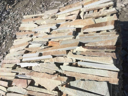 Горбушка златолит золотистый для облицовки купить в Асбесте