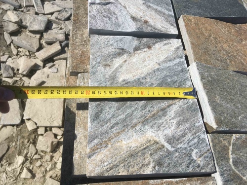 Плитка пилёная златолит Уральский для цоколя, отмостки купить в Асбесте